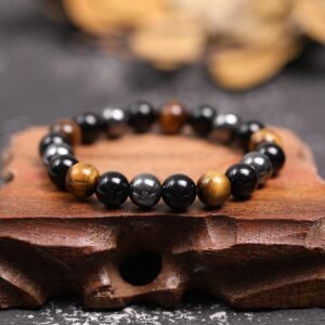 HematiteBlackObsidianTiger_sEyeTripleProtectionBracelet-13-1.jpg Triple Protection Bracelet - Tiger’s Eye, Obsidian, Hematite