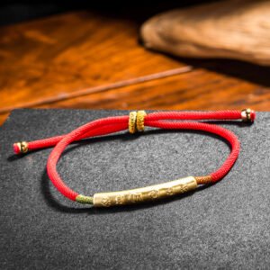 IW4photo-47squareedit.jpg Tibetan Red String Bracelet - Buddhist Lucky Charm