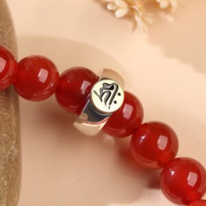 Red Agate Buddhist Guardian Deities Bracelet - Zodiac Bracelet for Luck, Protection