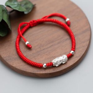 RedStringSilverPixiuBracelet-AttractWindfallLuck2_1-1.jpg Red String Silver Pixiu Bracelet - Attract Windfall Luck