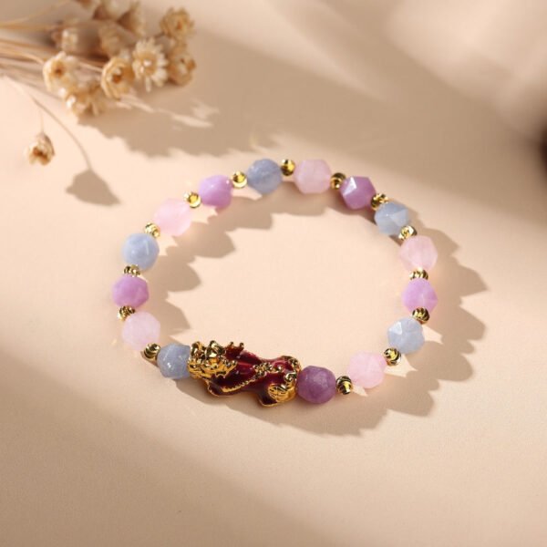 TheProsperityBracelet1.jpg The Prosperity Bracelet - Amethyst, Aquamarine, Rose Quartz Pixiu