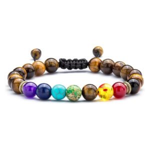 TigerEyeChakraBracelet1.jpg Tiger Eye Chakra Bracelet - Protection & Balance