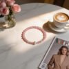LuckyMoya Blush Cat's Eye Aura Bracelet | Self-Love & Gentle Positive Vibes