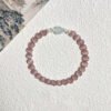 LuckyMoya Soft Pink Cat's Eye Energy Bracelet with Moonstone & Freshwater Pearls