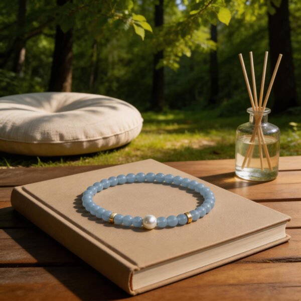 Image20 LuckyMoya Dainty Aquamarine Energy Bracelet with Freshwater Pearl