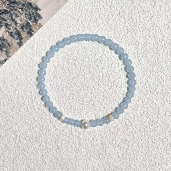 Image24 LuckyMoya Dainty Aquamarine Energy Bracelet with Freshwater Pearl