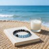 Image33 LuckyMoya Obsidian & Aquamarine Aura Bracelet | Grounding & Cleansing