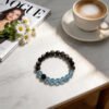 Image34 LuckyMoya Obsidian & Aquamarine Aura Bracelet | Grounding & Cleansing