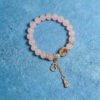 LuckyMoya Rose Quartz Healing Bracelet with Gourd Charm