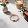Image63 LuckyMoya Natural Rose Quartz Energy Bracelet with Sandalwood Accents