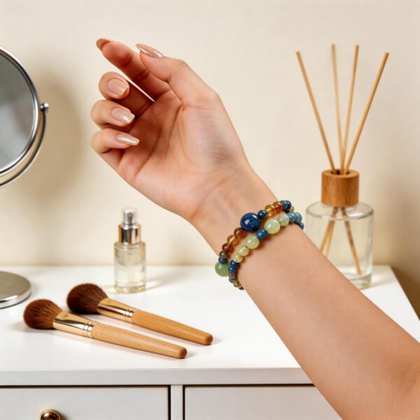 LuckyMoya Kyanite & Citrine Energy Bracelet | Calm, Confidence & Positive Vibes