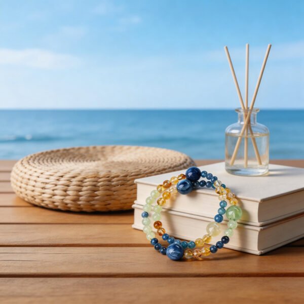 LuckyMoya Kyanite & Citrine Energy Bracelet | Calm, Confidence & Positive Vibes