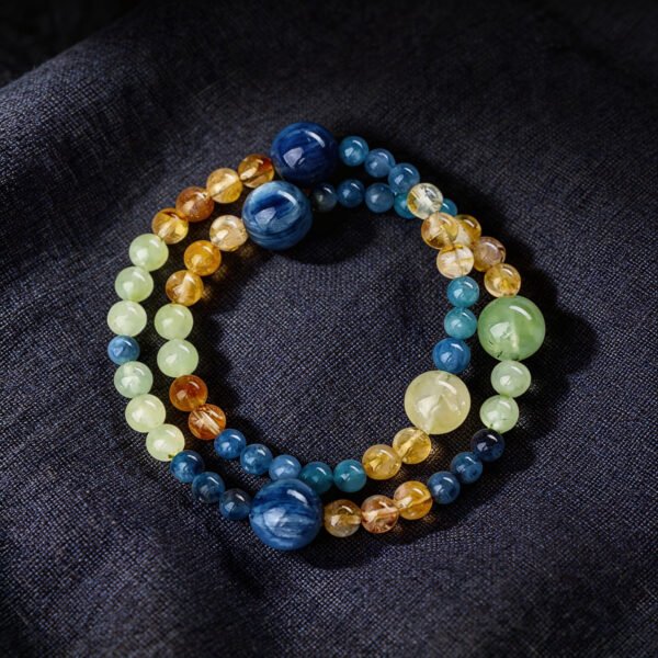 LuckyMoya Kyanite & Citrine Energy Bracelet | Calm, Confidence & Positive Vibes