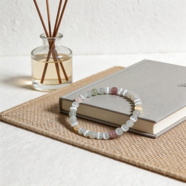 LuckyMoya Cat's Eye Stone Feng Shui Bracelet | Calming Energy & Balance Crystal Jewelry