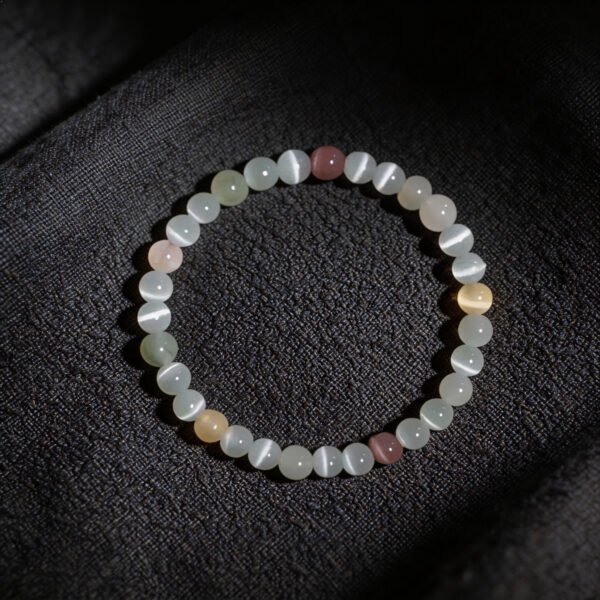 LuckyMoya Cat's Eye Stone Feng Shui Bracelet | Calming Energy & Balance Crystal Jewelry